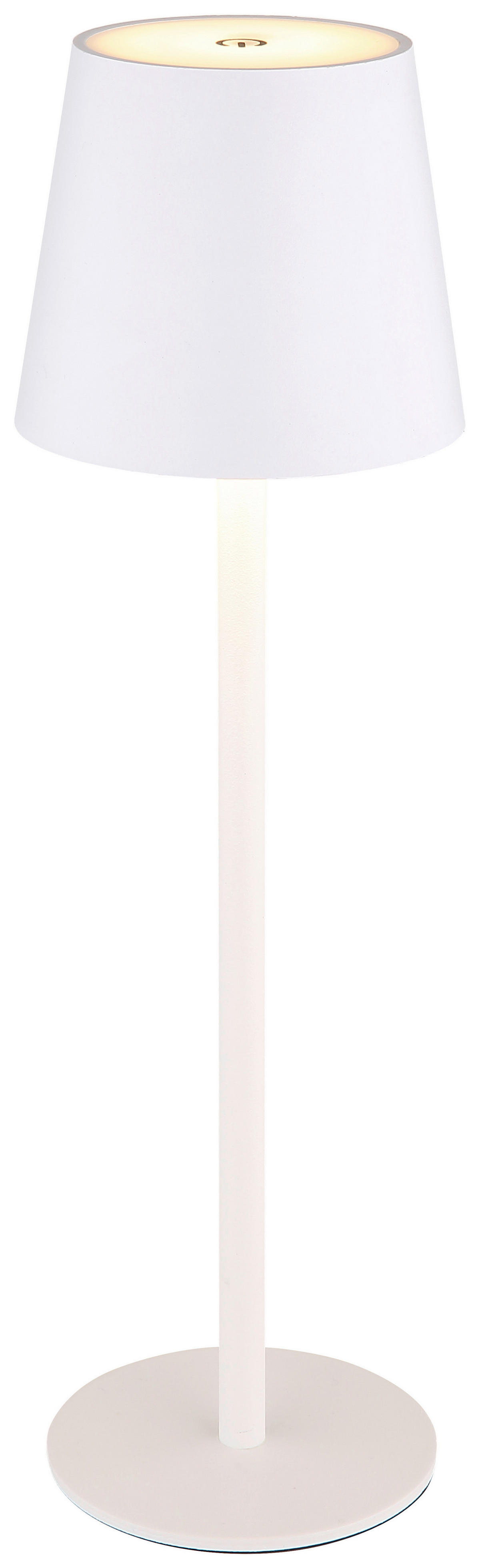 GLOBO LED-Tischleuchte Opal weiß Kunststoff Metall H/D: ca. 36x10,6 cm VANNIE - weiß/Opal (10,60/36,00cm) - GLOBO