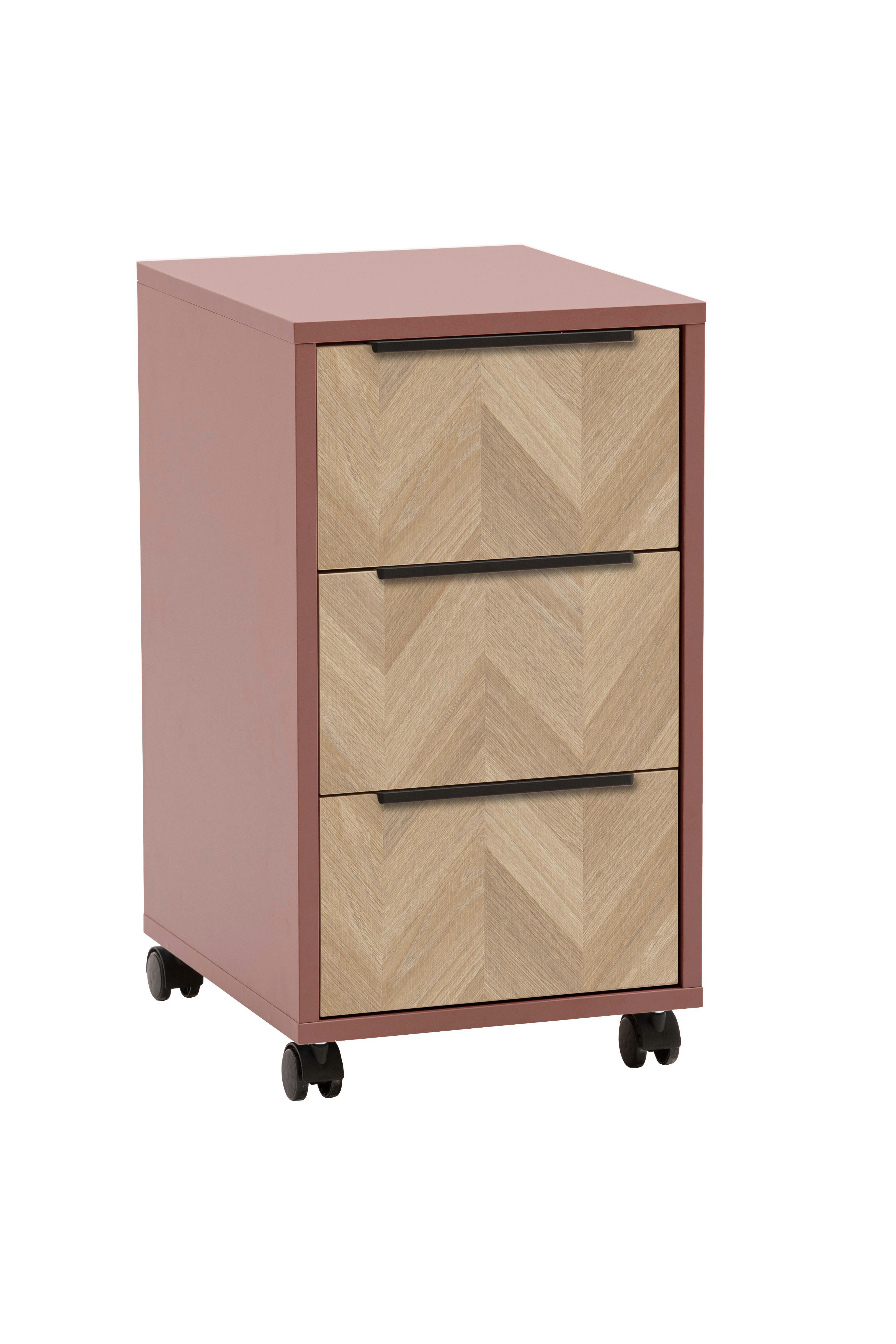 Rollcontainer Piazza braun B/H/T: ca. 32,6x59,7x39,1 cm Piazza - braun (32,60/59,70/39,10cm) - Schildmeyer