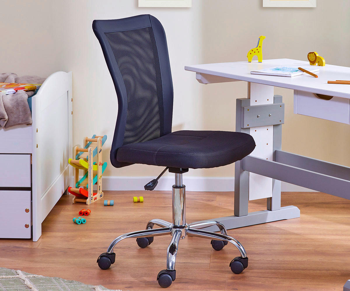 Thumbnail - Kinderstuhl Bonnie black schwarz Textil