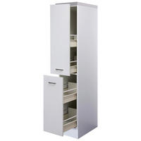 Apothekerschrank Wito weiß B/H/T: ca. 30x161x60 cm Wito - weiß/Edelstahl (30,00/161,00/60,00cm) - Flex-Well
