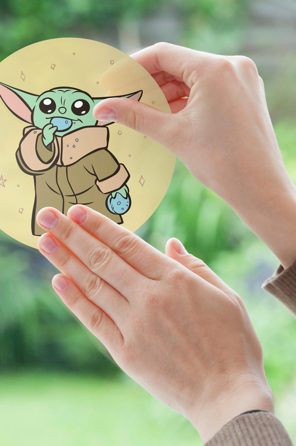 Komar Fenstersticker Grogu Padawan  Grogu Padawan B/L: ca. 30x30 cm Grogu Padawan - (30,00/30,00cm) - Komar