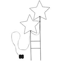 LED Gartenstecker Sterne LED-Gartenstecker_Sterne - warmweiß/schwarz (50,00/100,00cm)