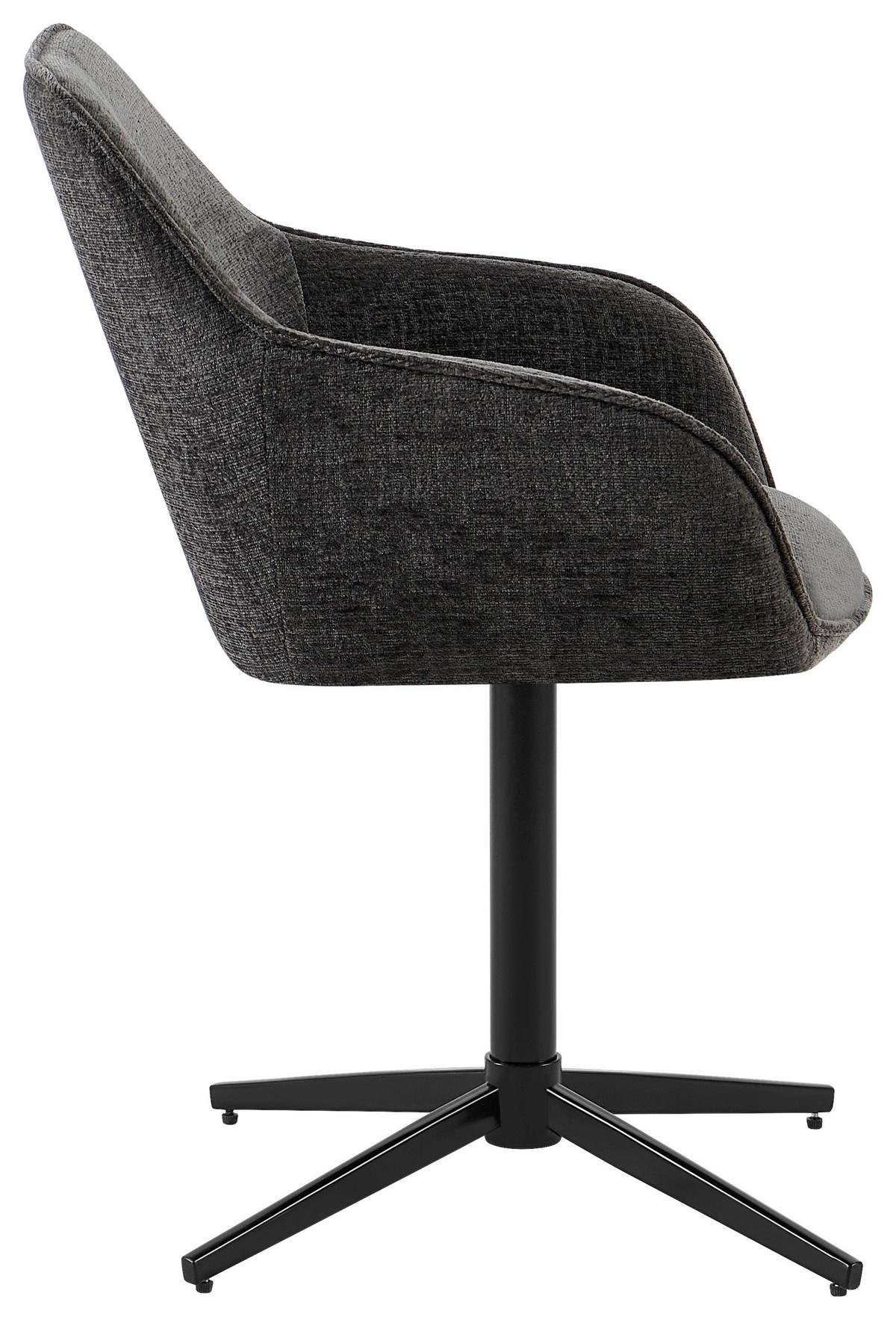 Armlehnstuhl Cannes anthrazit Webstoff B/H/T: ca. 57x85x57 cm Cannes - schwarz/anthrazit (57,00/85,00/57,00cm)