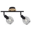 Just Light Deckenleuchte 15922-79  Eugen natur schwarz Aluminium Holzwerkstoff B/H/L: ca. 23x23x50 cm 2 Brennstellen Eugen - natur/schwarz (50,00/23,00/23,00cm) - Just Light