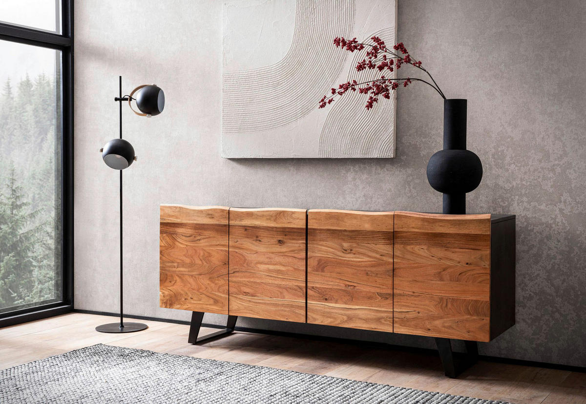 Sideboard braun B/H/T: ca. 180x75x45 cm Sideboard - braun (180,00/75,00/45,00cm) - Wohnling