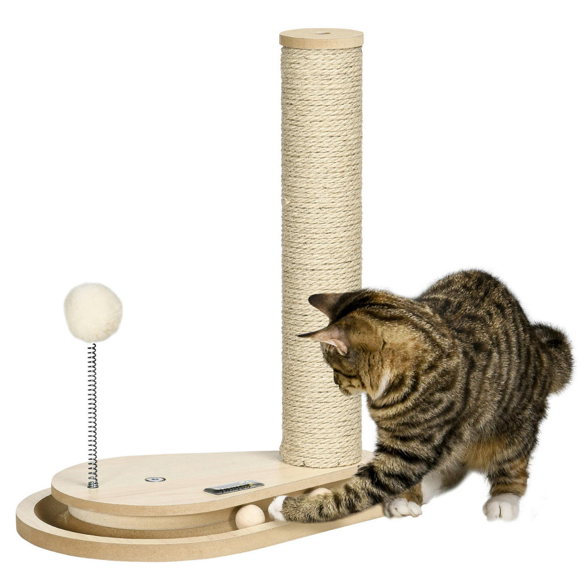 PawHut Kratzbaum Eiche Spanplatte B/H/L: ca. 23x40x35 cm Kratzbaum - Eiche (35,00/23,00/40,00cm) - PawHut