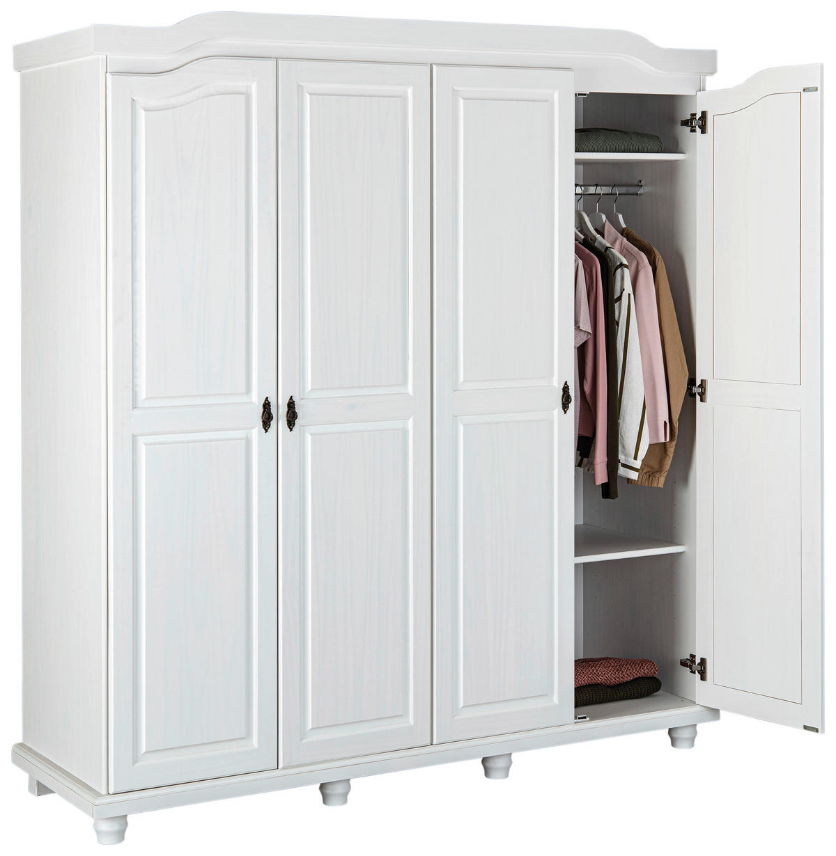 Kleiderschrank Isny weiß B/H/T: ca. 182x198x60 cm Isny - weiß (182,00/198,00/60,00cm) - Inter Link