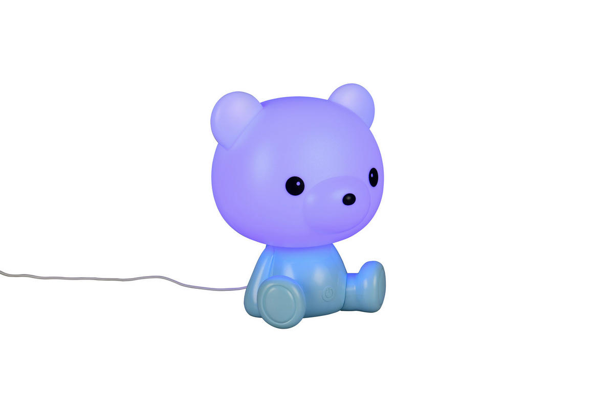 Reality LED Tischleuchte CUTIE blau Kunststoff B/H/T: ca. 21x25,5x19 cm 1 Brennstellen Cutie - blau (21,00/25,50/19,00cm) - Reality