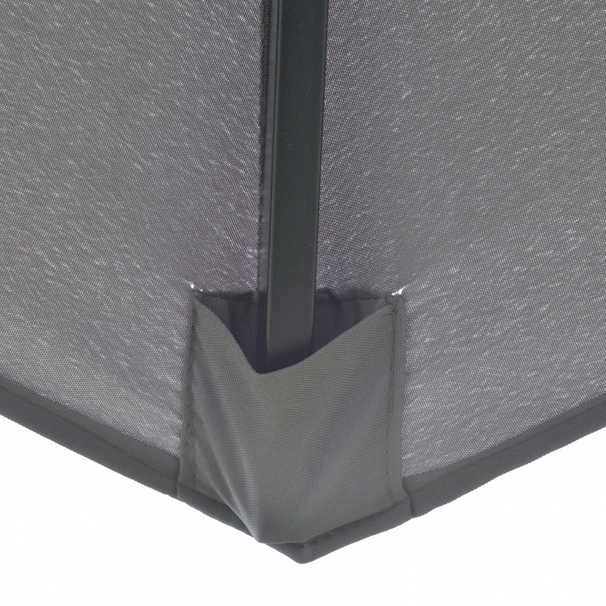 Outsunny Sonnenschirm dunkelgrau Stahl H/D: ca. 235x265 cm Sonnenschirm - schwarz/dunkelgrau (265,00/235,00cm) - Outsunny