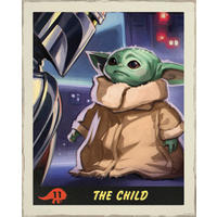 Komar Poster Mandalorian The Child Trading Card Disney B/L: ca. 40x50 cm Mandalorian The Child Trading Card - (40,00/50,00cm) - Komar