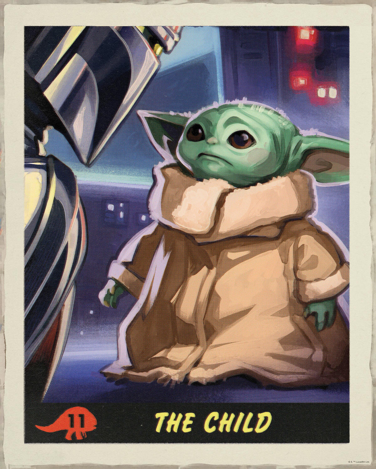 Komar Poster Mandalorian The Child Trading Card Disney B/L: ca. 40x50 cm Mandalorian The Child Trading Card - (40,00/50,00cm) - Komar