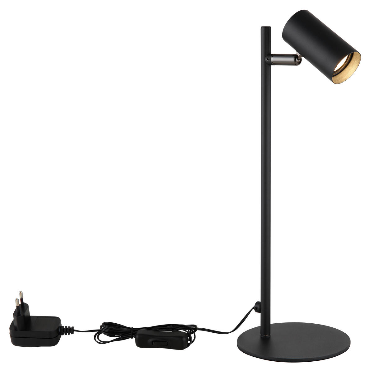 GLOBO Tischleuchte Tischleuchte-Este - schwarz/Chrom (14,00/5,00/36,50cm) - GLOBO