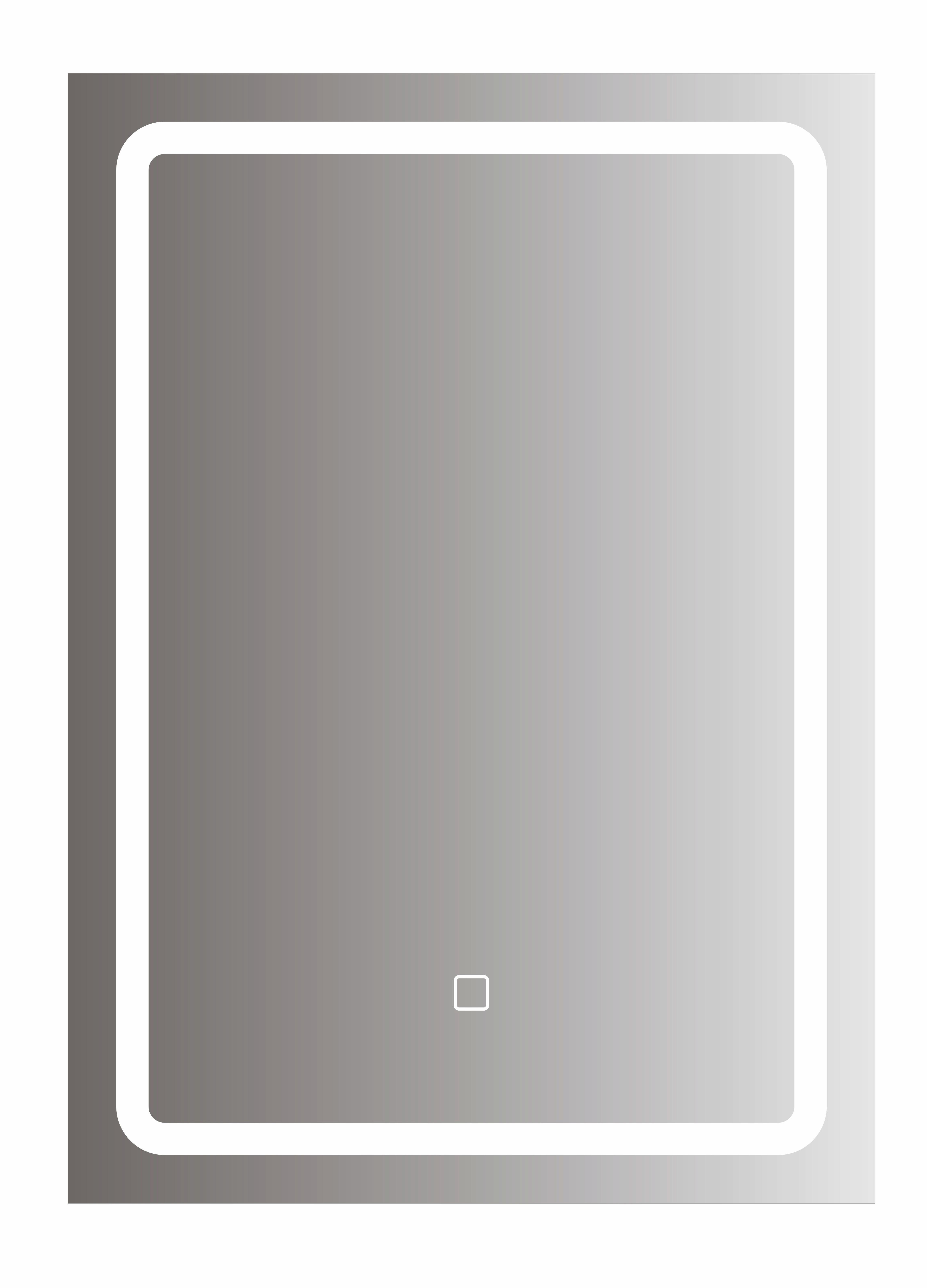 Bhp Led-spiegel Silber Glas Alu B/h/l: Ca. 3,5x70x50 Cm Led-Spiegel_vertikal - silber (50,00/3,50/70,00cm)