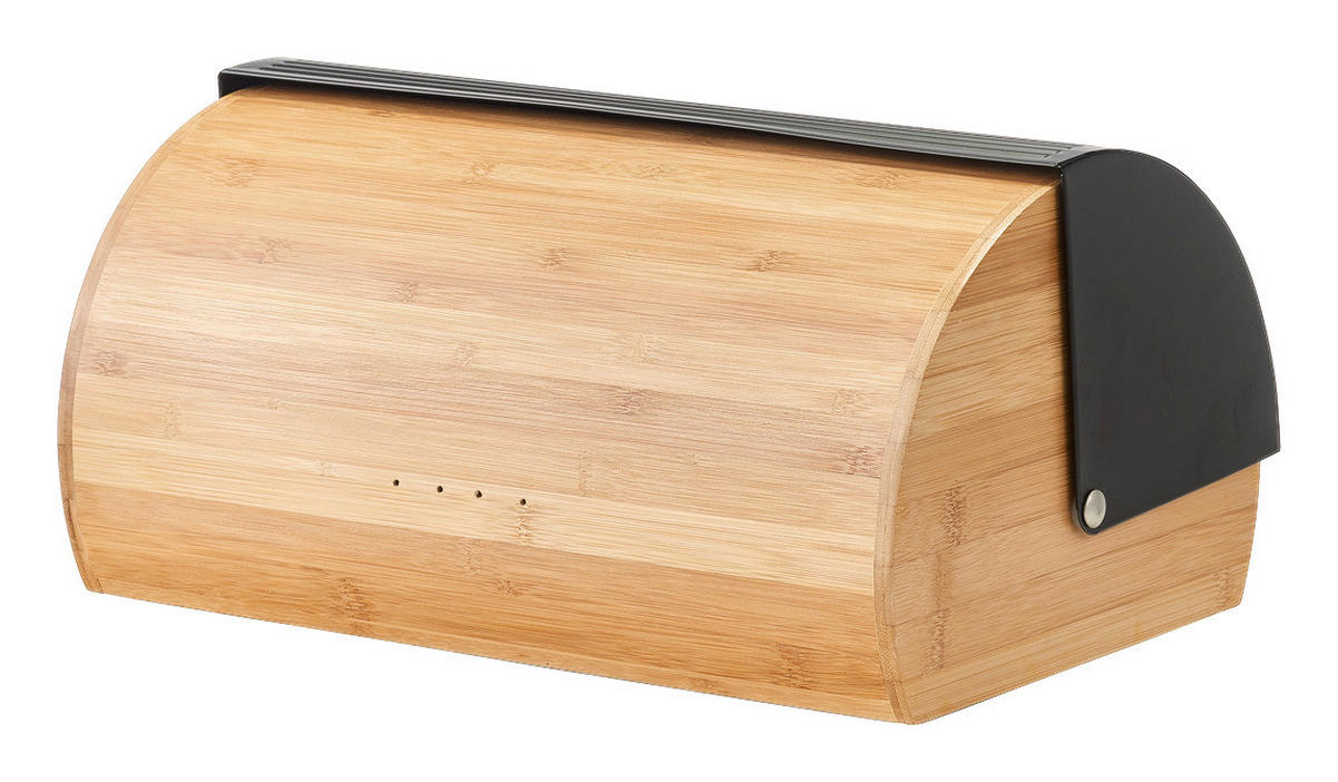 Zeller Brotkasten schwarz Bambus B/H/L: ca. 27x19x39 cm Brotkasten - natur/schwarz (39,00/27,00/19,00cm) - Zeller