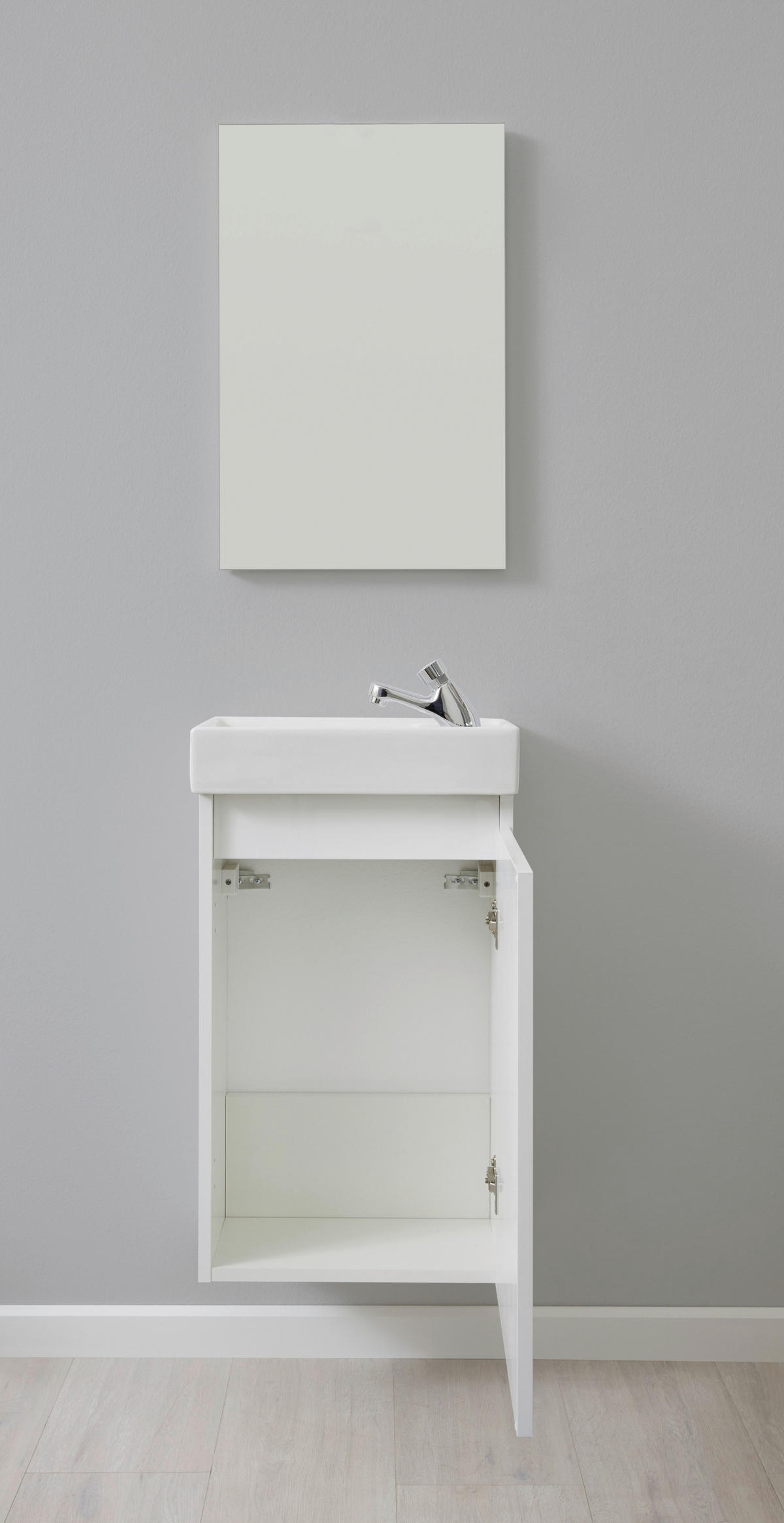 Badezimmer-Set Champ weiß matt B/H/T: ca. 40x68x22 cm Champ - weiß (40,00/68,00/22,00cm) - Trendteam