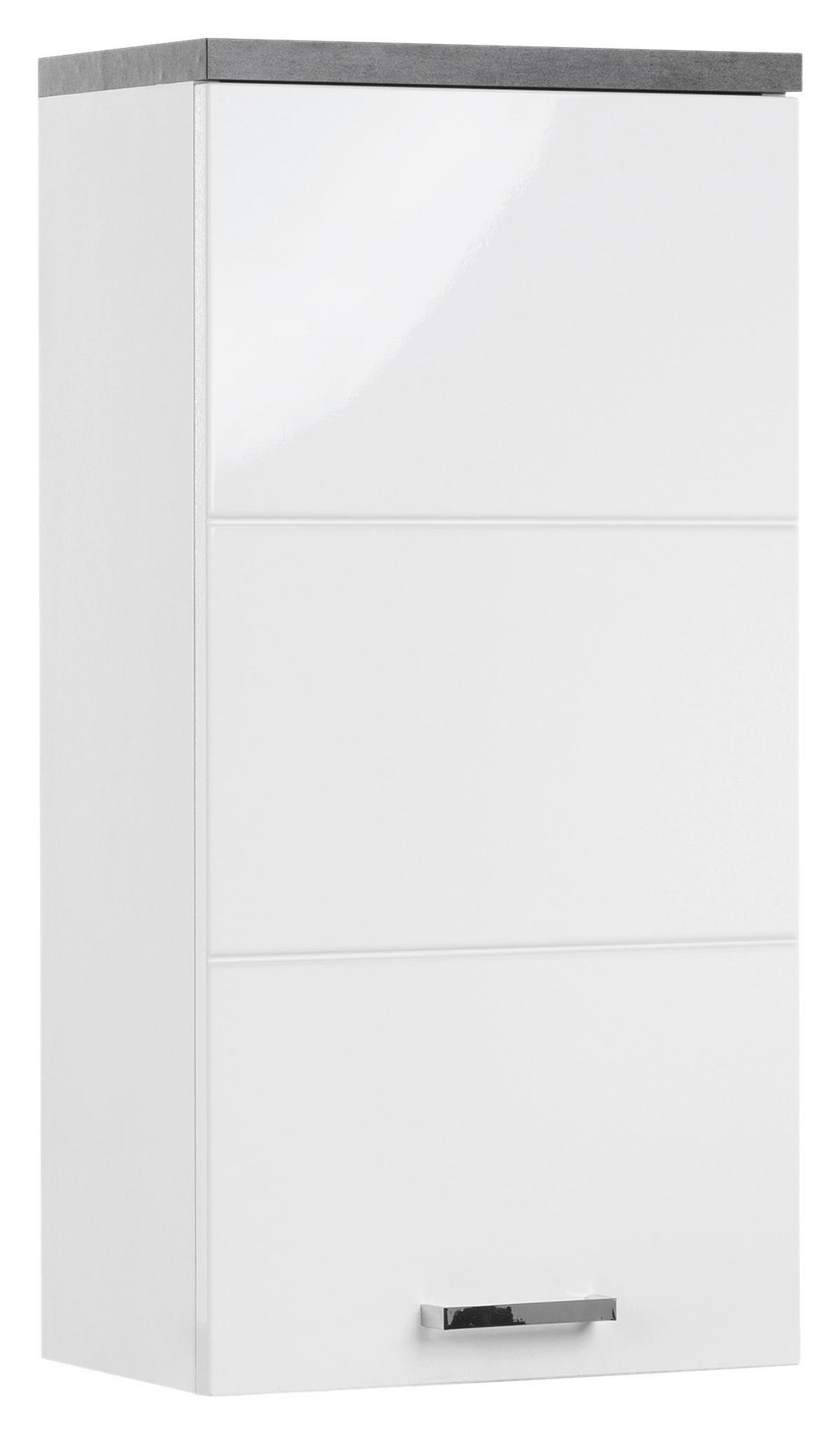 Badhängeschrank Praya Dark Concret weiß Hochglanz B/H/T: ca. 36x71x22 cm Praya - weiß (36,00/71,00/22,00cm)
