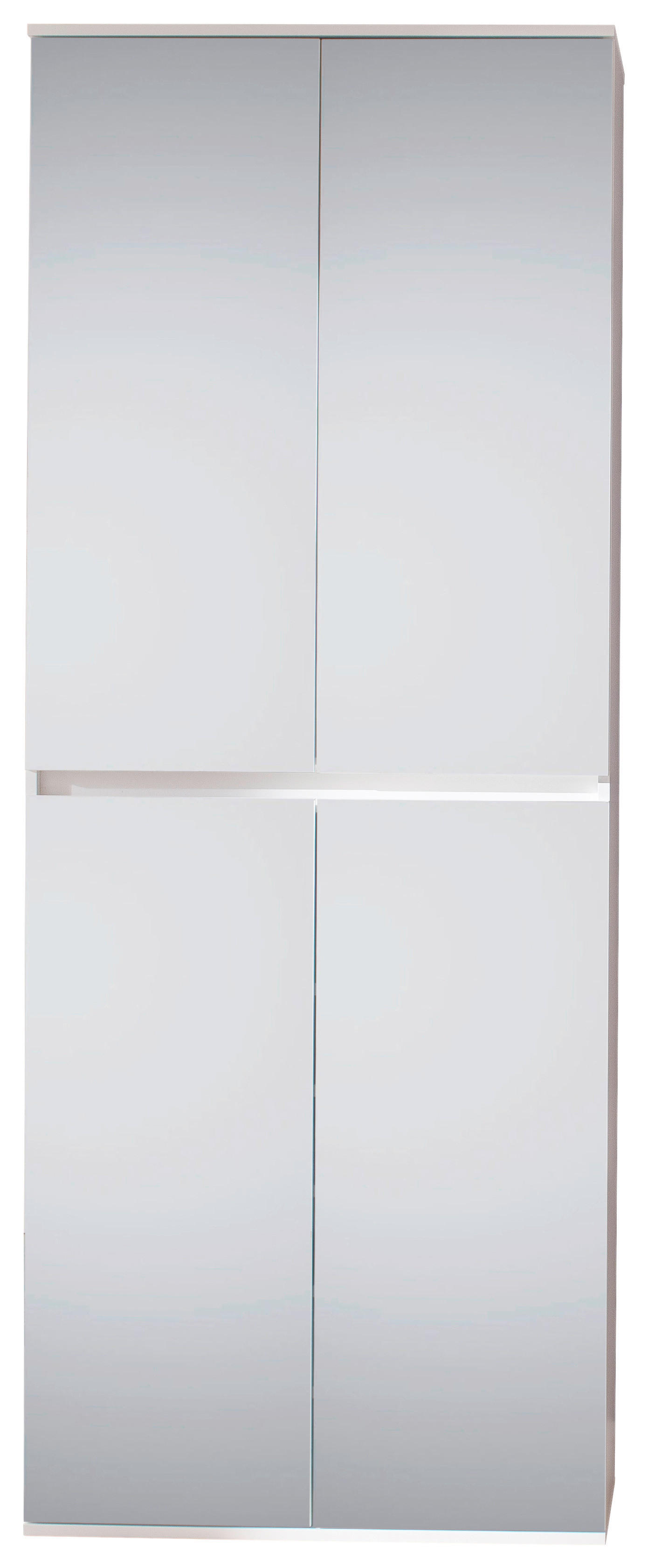 Garderobenschrank Mirror weiß B/H/T: ca. 74x191x34 cm Mirror - weiß (74,00/191,00/34,00cm) - Trendteam