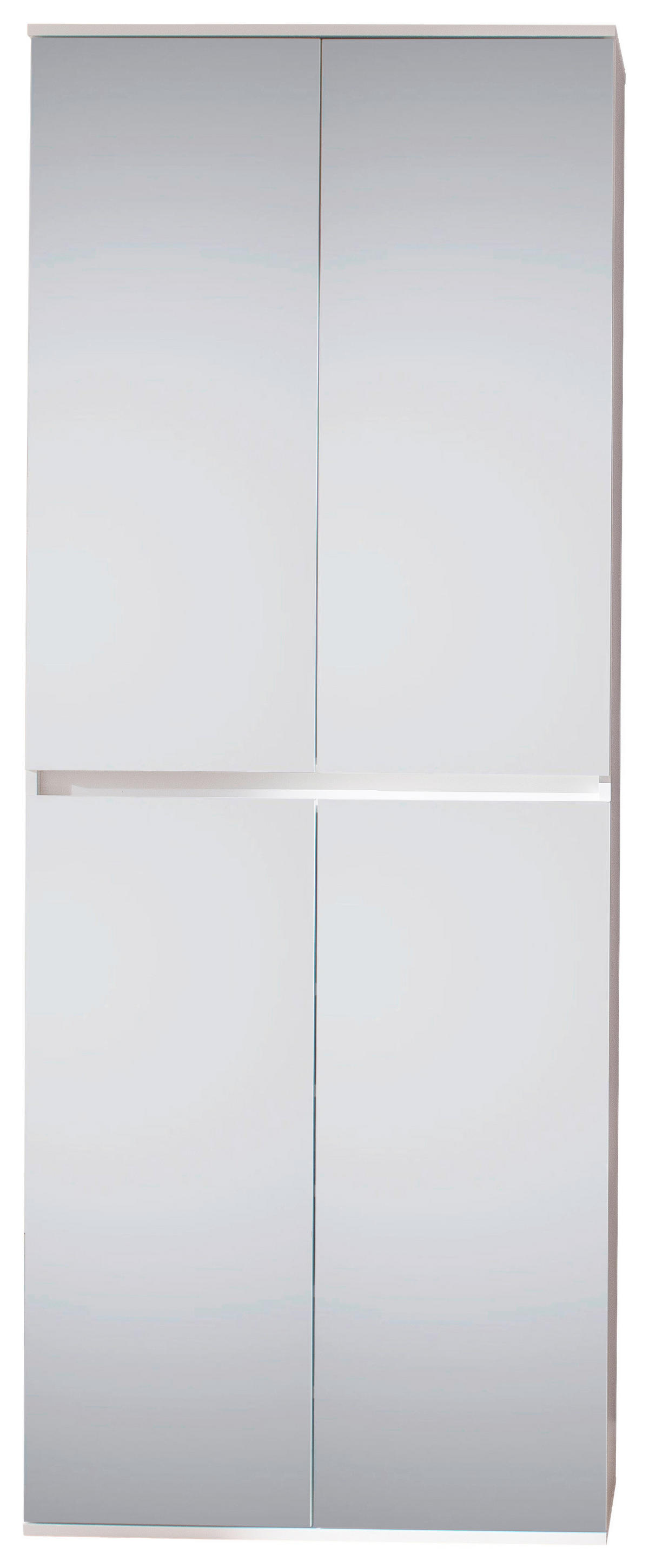 Garderobenschrank Mirror weiß B/H/T: ca. 74x191x34 cm Mirror - weiß (74,00/191,00/34,00cm) - Trendteam
