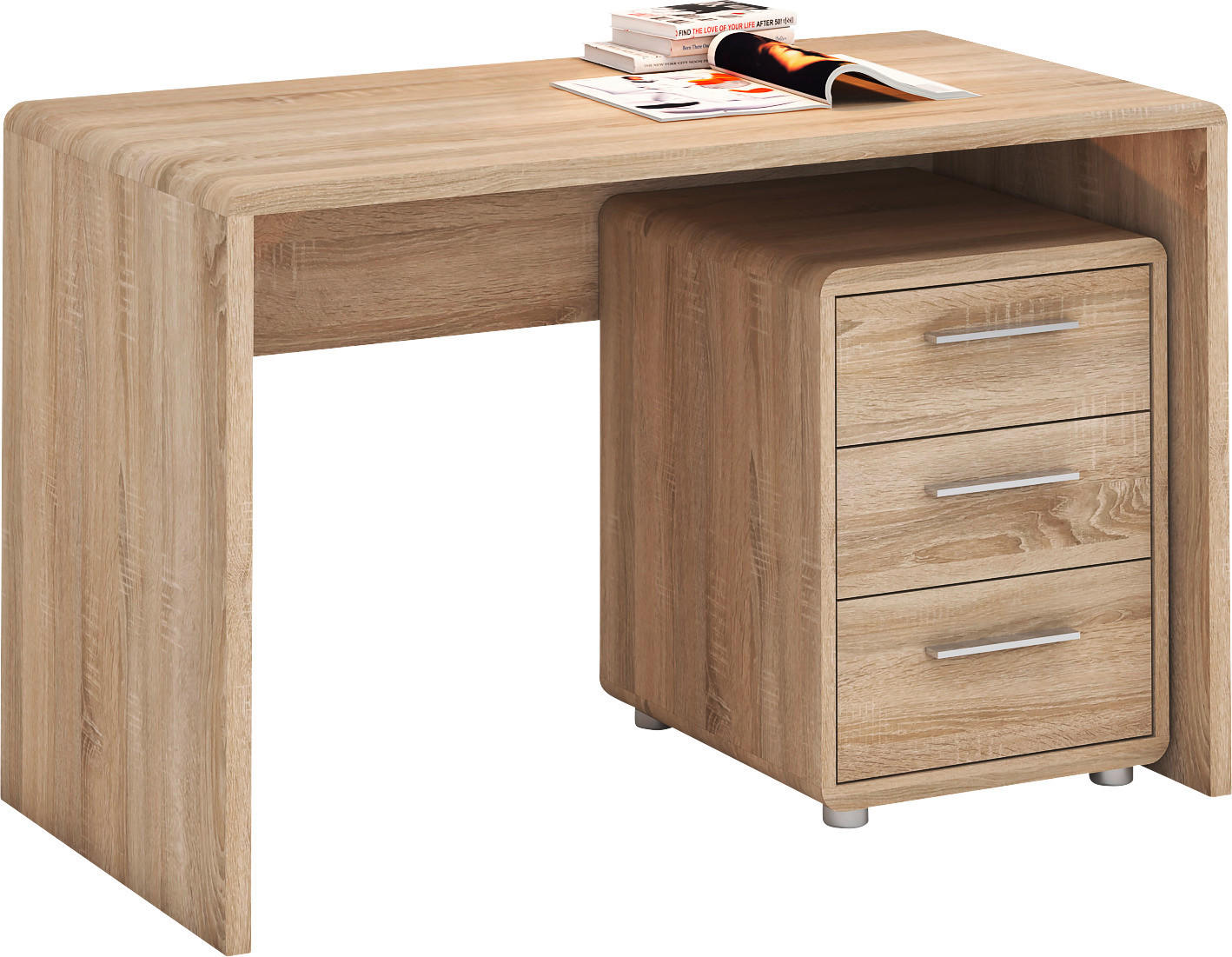 Schreibtisch Fontana Eiche Sonoma Nachbildung B/H/T: ca. 120x76x60 cm Fontana - Eiche (120,00/76,00/60,00cm)