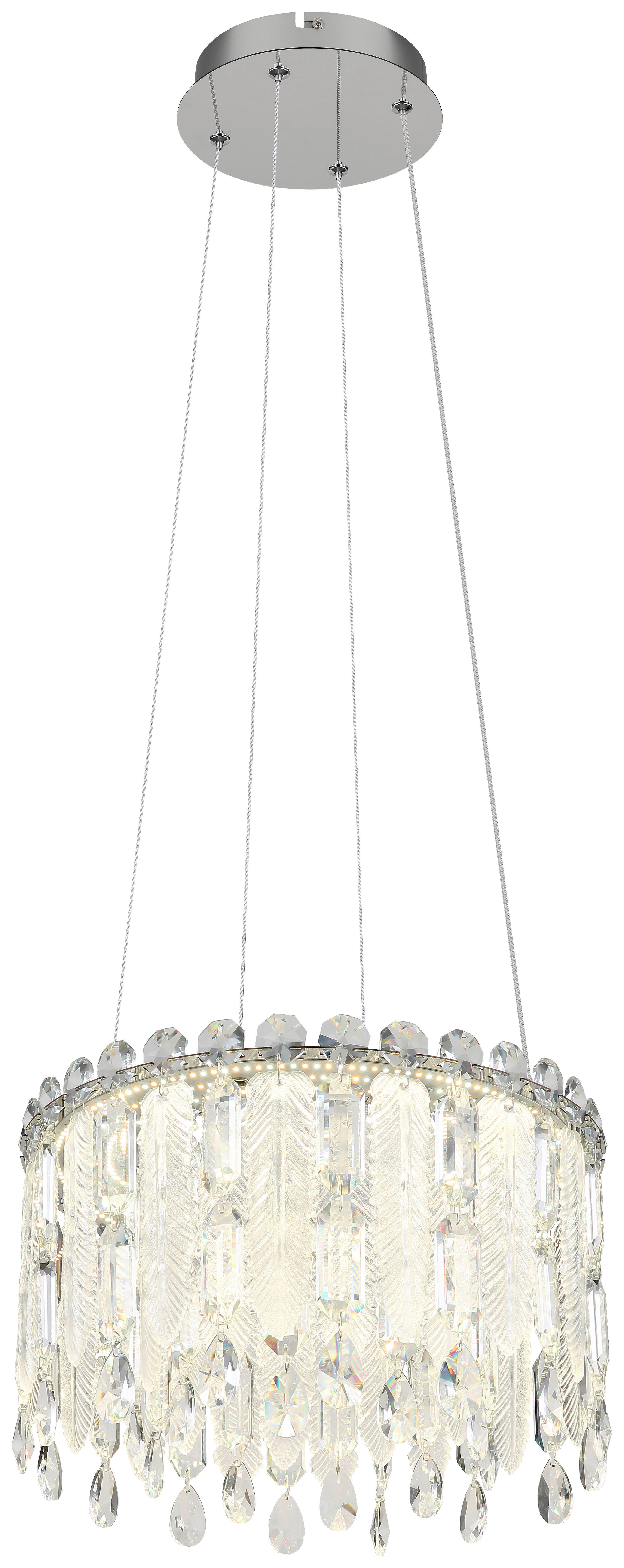 GLOBO Pendelleuchte KLUNKA - klar/Chrom (39,50/120,00cm) - GLOBO