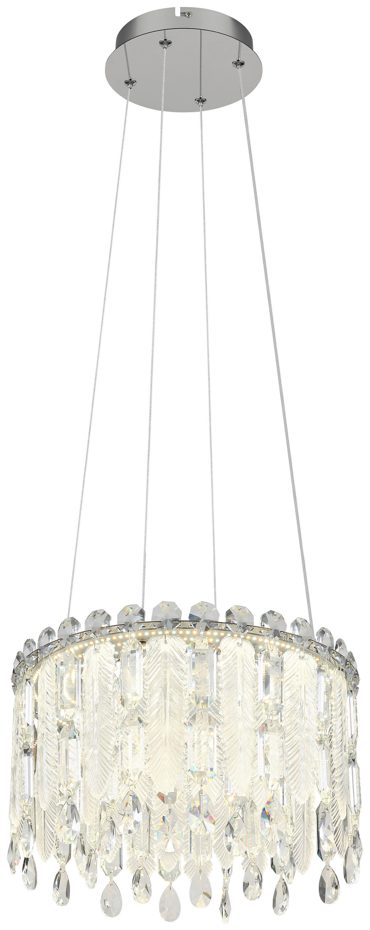 GLOBO Pendelleuchte KLUNKA - klar/Chrom (39,50/120,00cm) - GLOBO