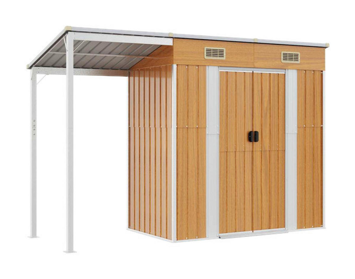 VidaXL Gartenhaus braun B/H/T: ca. 277x181x110,5 cm Gartenhaus - braun (277,00/181,00/110,50cm) - VidaXL