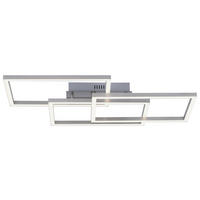 Just Light Smarte LED-Deckenleuchte MAXI 16431-55 stahlfarbig weiß Metall Kunststoff B/H/T: ca. 50x10,5x82 cm 3 Brennstellen LOLAsmart-MAXI - weiß/stahlfarbig (50,00/10,50/82,00cm) - Just Light