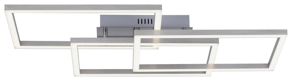 Just Light Smarte LED-Deckenleuchte MAXI 16431-55 stahlfarbig weiß Metall Kunststoff B/H/T: ca. 50x10,5x82 cm 3 Brennstellen LOLAsmart-MAXI - weiß/stahlfarbig (50,00/10,50/82,00cm) - Just Light