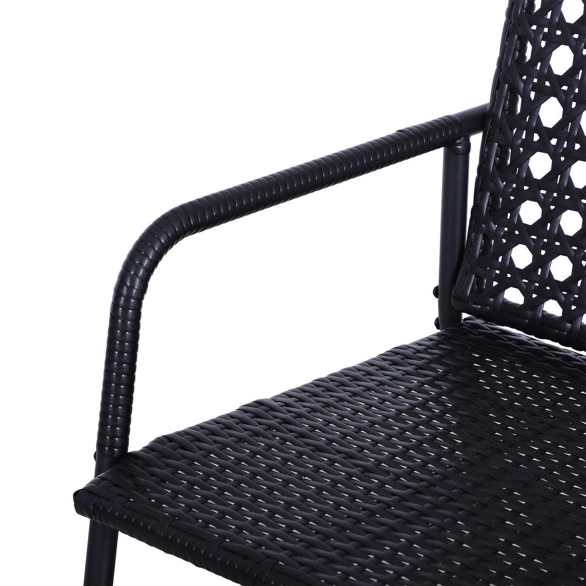 Outsunny Schaukelbank schwarz Metall B/H/L: ca. 76x90x120 cm Schaukelbank - schwarz (120,00/76,00/90,00cm) - Outsunny