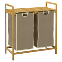 HOMCOM Wäschekorb creme B/H/L: ca. 33x63,5x73 cm Wäschekorb - natur/creme (73,00/33,00/63,50cm) - HOMCOM