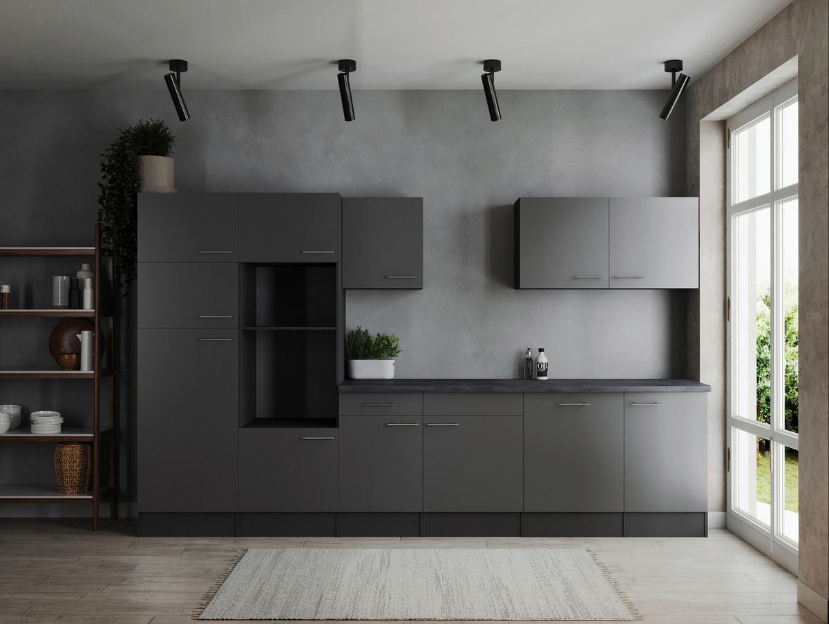 Küchenblock Oliver B/H/T: ca. 340x205x60 cm Oliver - granit/grau (340,00/205,00/60,00cm) - Respekta
