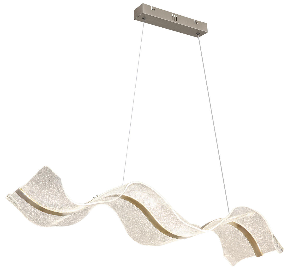 GLOBO LED-Pendelleuchte nickel matt Aluminium Metall B/H/T: ca. 29x120x101 cm SAQUE - nickel matt (29,00/120,00/101,00cm) - GLOBO