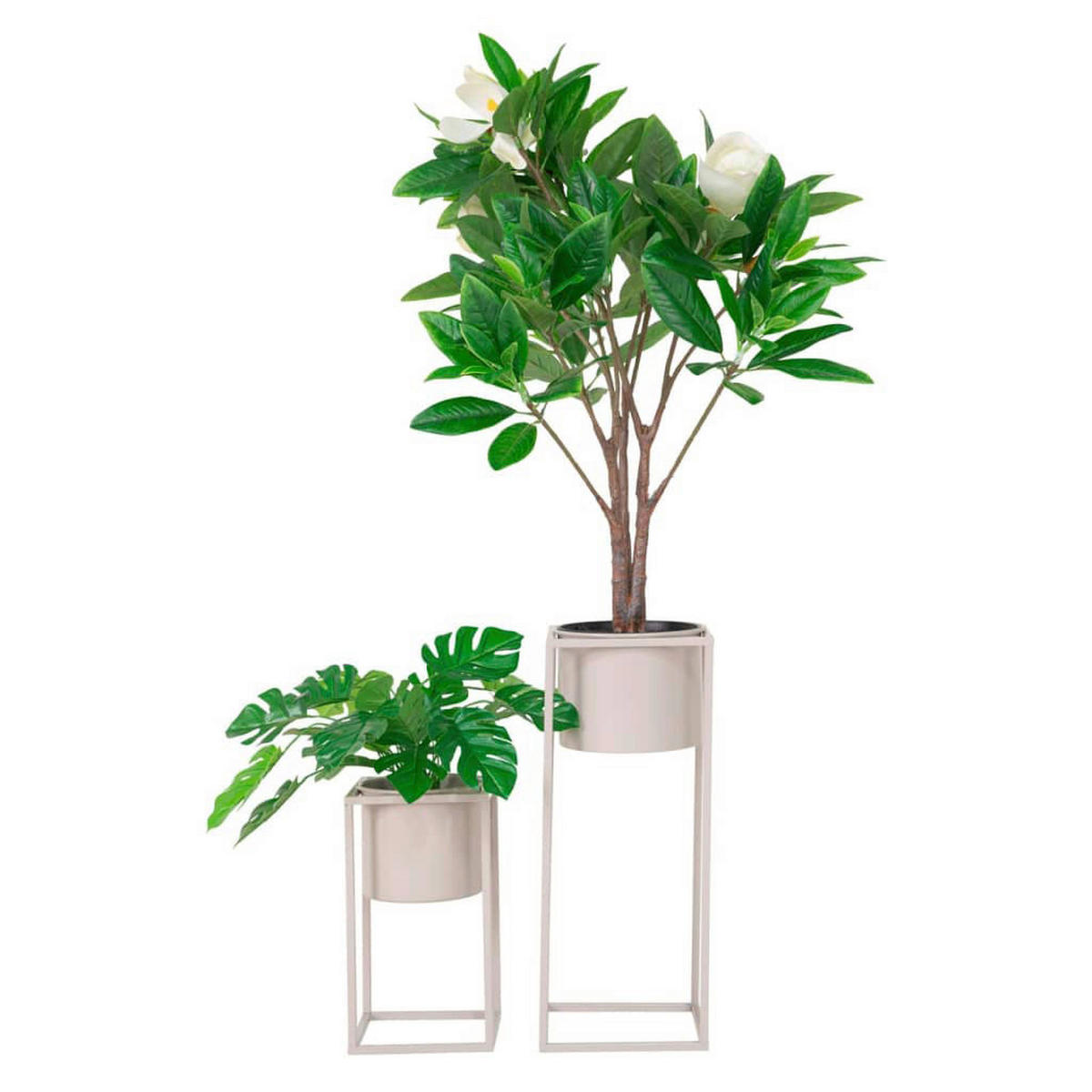 Housenordic Blumenständer Marla grau Stahl Marla - beige/grau - Housenordic