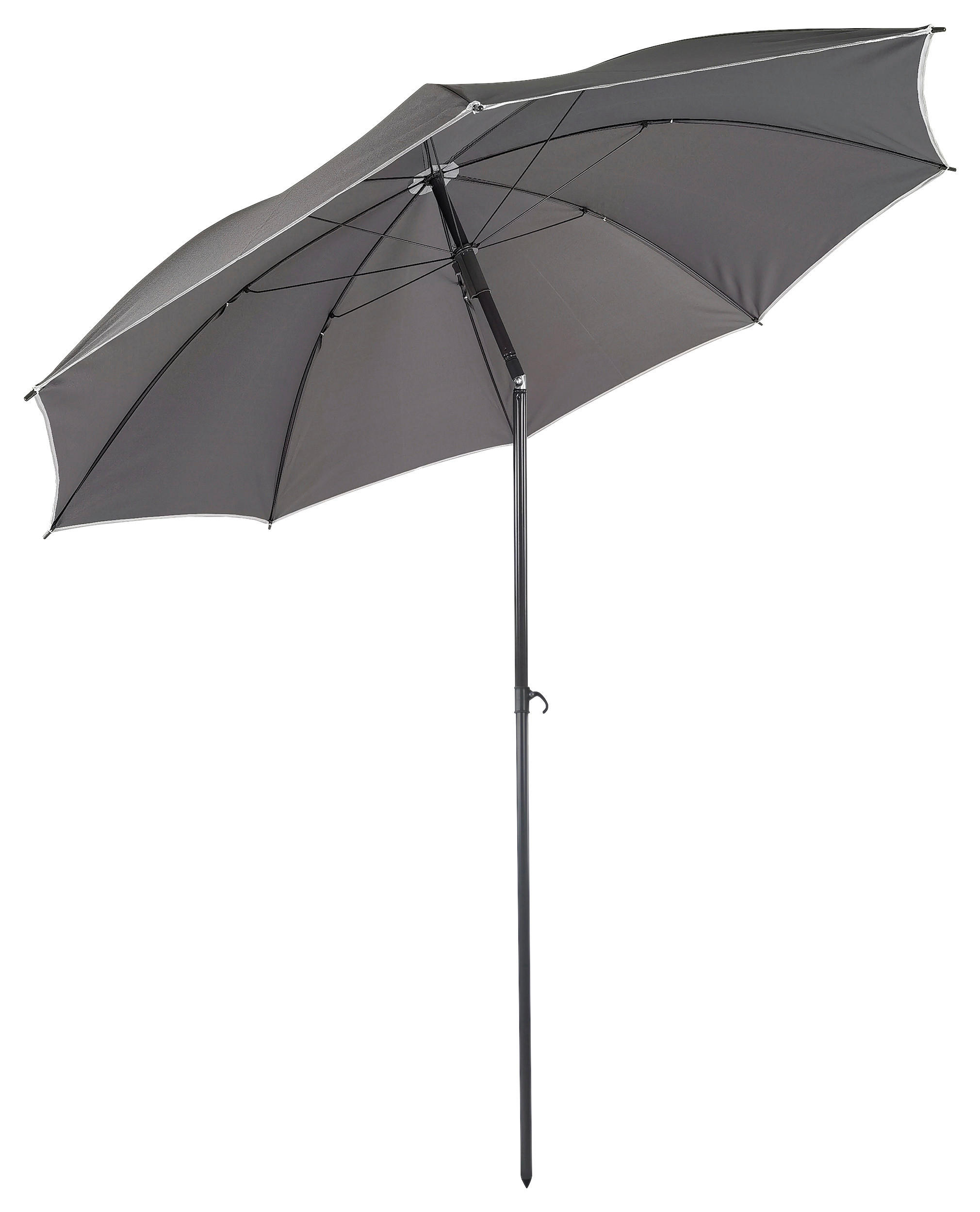 VCM Balkon-Sonnenschirm anthrazit Stahl H/D: ca. 280x180 cm 