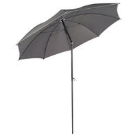 VCM Balkon-Sonnenschirm anthrazit Stahl H/D: ca. 280x180 cm Balkon-Sonnenschirm - anthrazit (180,00/280,00cm) - VCM
