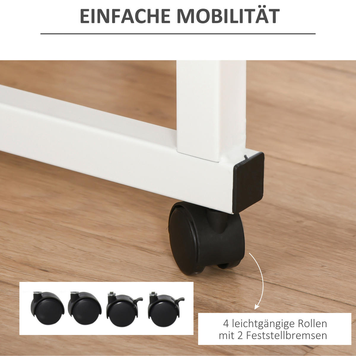 Beistelltisch 836-057 weiß ahorn B/H/T: ca. 60x78x40 cm 836-057 - weiß/ahorn (60,00/78,00/40,00cm) - HOMCOM
