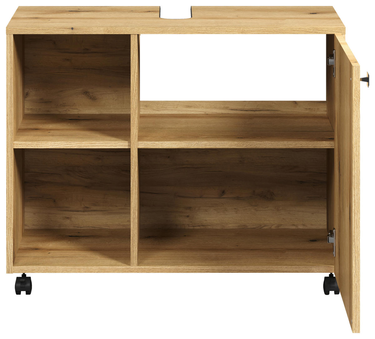 Waschbeckenunterschrank Pure Bliss Eiche Evoke Oak Nachbildung schwarz B/H/T: ca. 80x64x42 cm Pure Bliss - Eiche/schwarz (80,00/64,00/42,00cm)