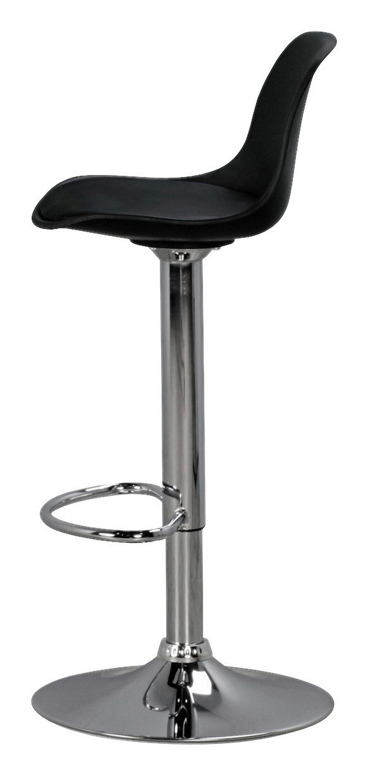 Barhocker schwarz Chrom Kunstleder Metall B/H/T: ca. 40x104x40 cm Barhocker - schwarz/Chrom (40,00/104,00/40,00cm) - Amstyle