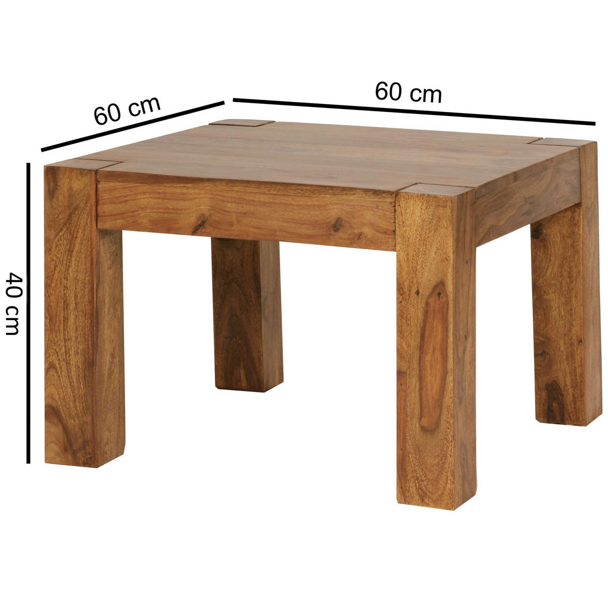 Couchtisch natur B/H/T: ca. 60x40x60 cm Couchtisch - natur (60,00/40,00/60,00cm) - Wohnling