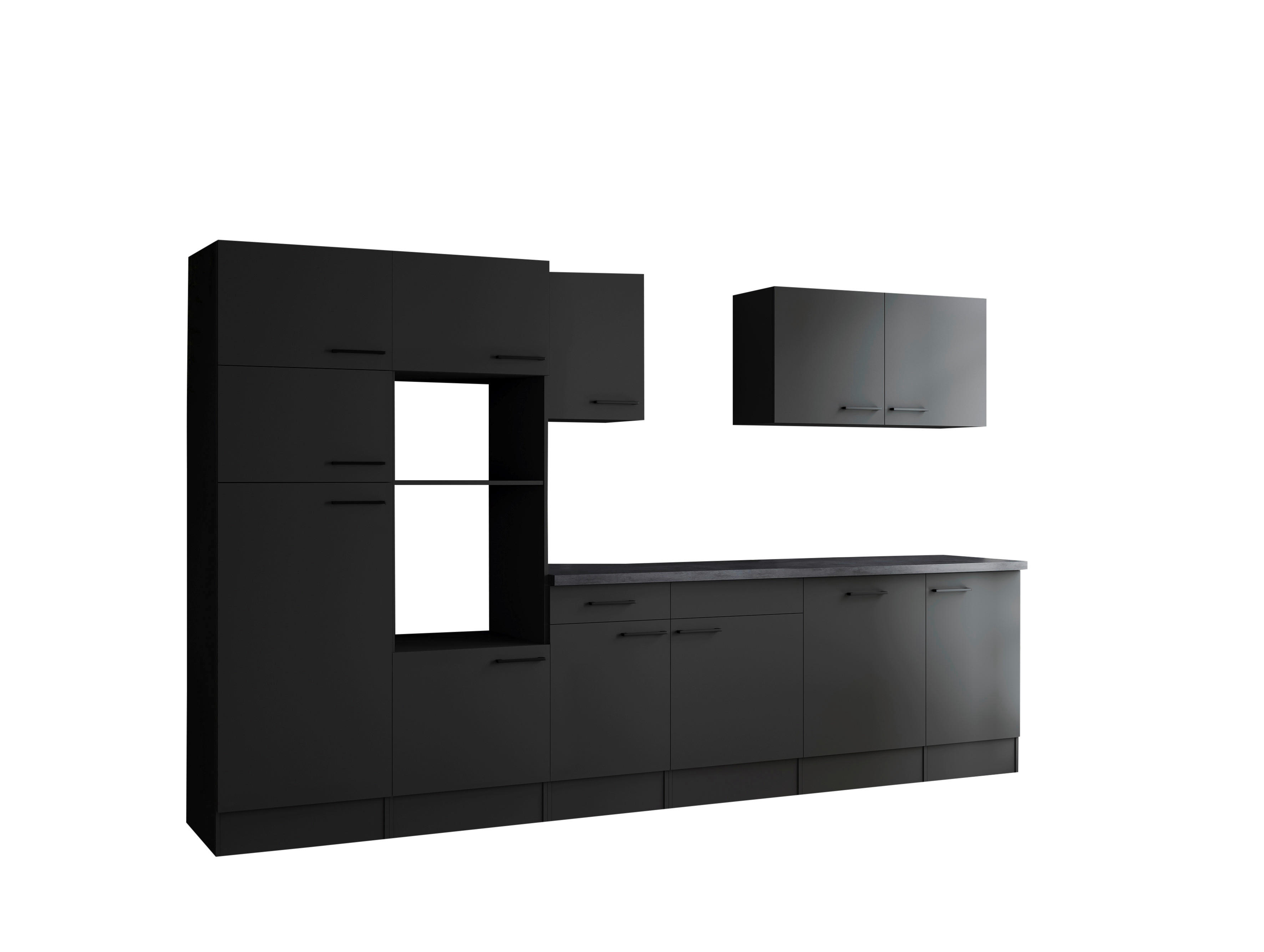 Küchenblock Oliver B/H/T: ca. 340x205x60 cm Oliver - granit/grau (340,00/205,00/60,00cm) - Respekta