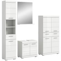 Badezimmer-Set Scout weiß weiß Hochglanz B/H/T: ca. 186x191x34 cm Scout - weiß (186,00/191,00/34,00cm) - xonox.home