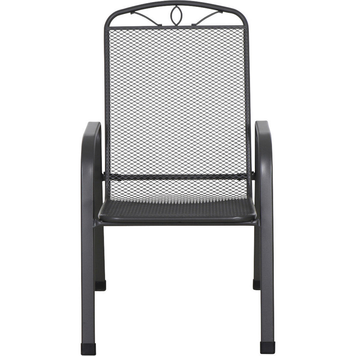 Gardamo Stapelsessel 4er Set ELDA anthrazit Stahl B/H/L: ca. 57x94x75 cm ELDA - anthrazit (75,00/57,00/94,00cm) - Gardamo