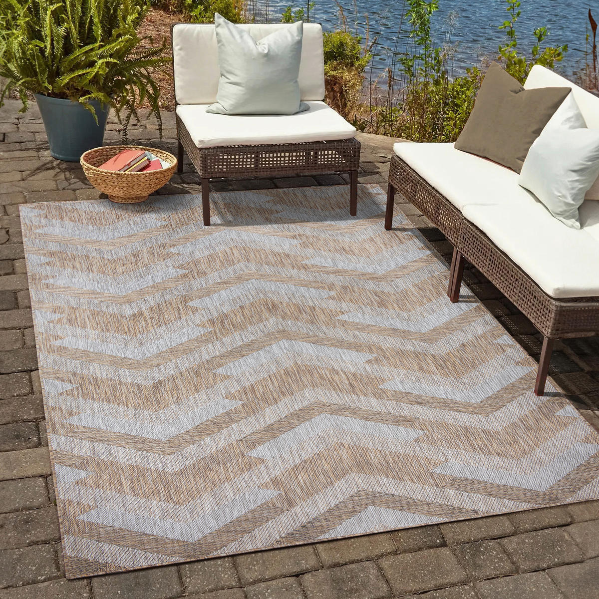 Sanat Outdoorteppich MELISSA braun B/L: ca. 160x230 cm MELISSA - braun (160,00/230,00cm) - Sanat