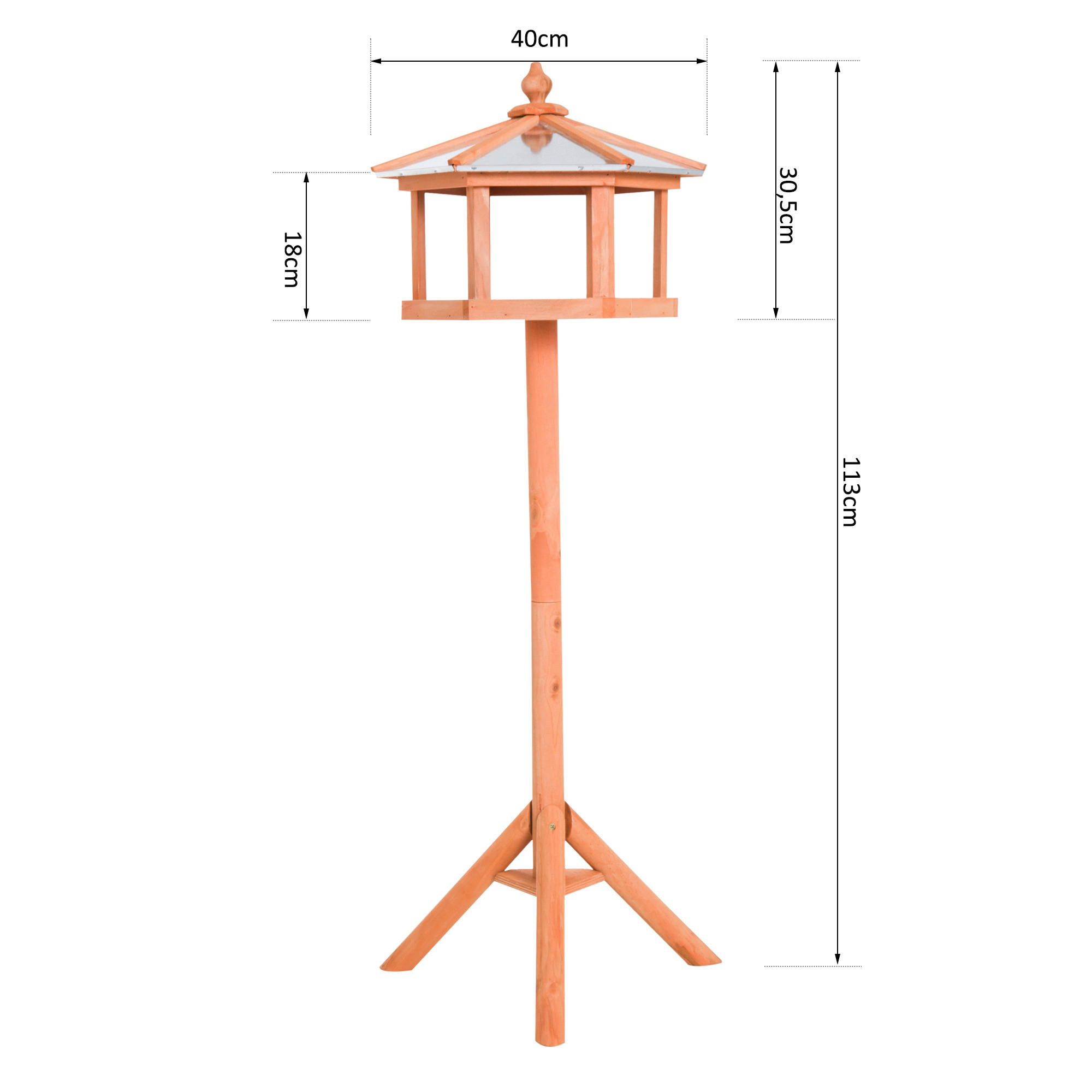 Thumbnail - PawHut Vogelhaus braun Kiefer H/D: ca. 110x40 cm
