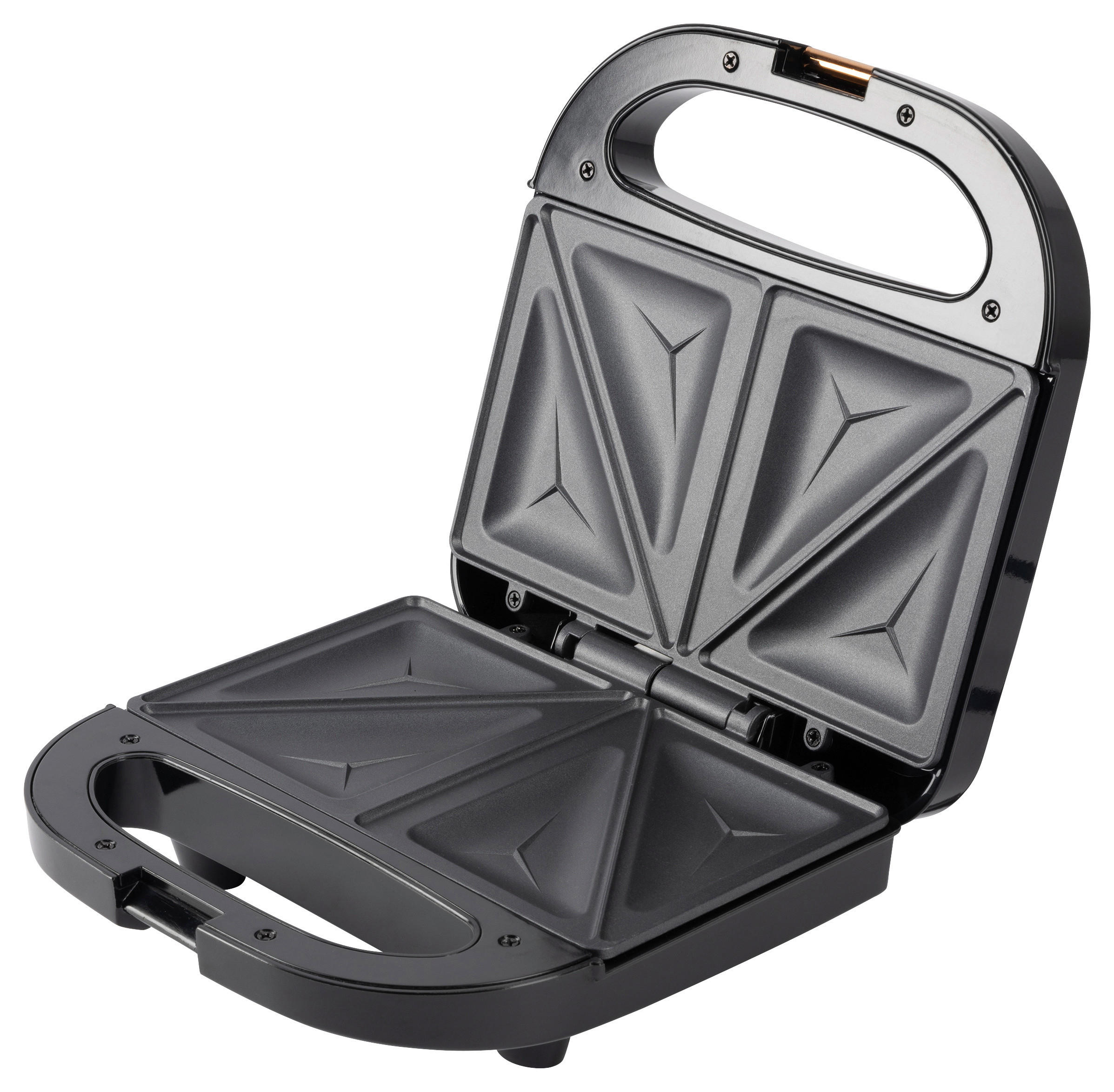 BERGNER Sandwichtoaster BG-53005-CP schwarz Kupfer Aluminium Kunststoff B/H/L: ca. 22x9x22 cm COPPER - schwarz/Kupfer (22,00/22,00/9,00cm) - BERGNER