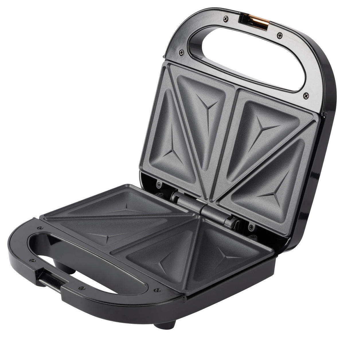 BERGNER Sandwichtoaster BG-53005-CP schwarz Kupfer Aluminium Kunststoff B/H/L: ca. 22x9x22 cm COPPER - schwarz/Kupfer (22,00/22,00/9,00cm) - BERGNER
