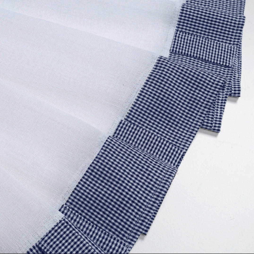 Happy Home Scheibengardine Jens weiß B/L: ca. 140x50 cm Jens - blau/weiß (140,00/50,00cm) - Happy Home