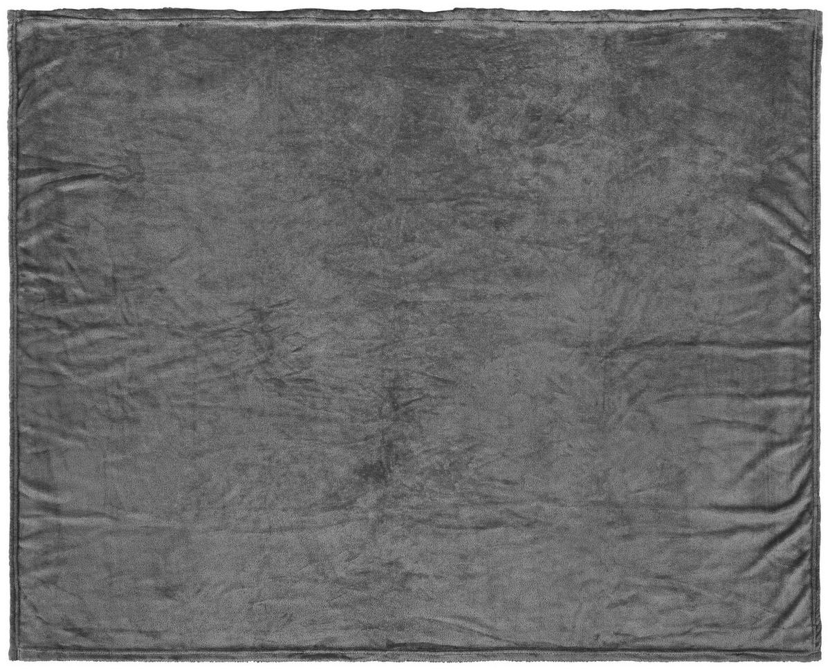 Flanelldecke Flanelldecke 130x160cm grau - grau (130,00/160,00cm) - Sensation