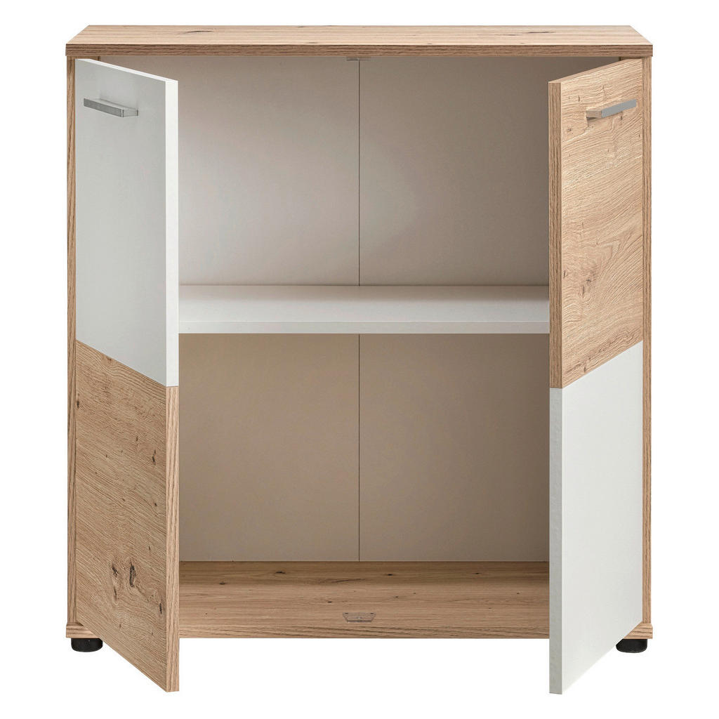 Thumbnail - Kommode Zero Eiche Artisan Oak Nachbildung weiß B/H/T: ca. 72x72x34 cm