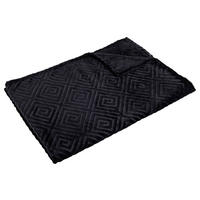 Flanelldecke Flanelldecke_XXL_Mäander 160x220cm - schwarz (160,00/220,00cm)
